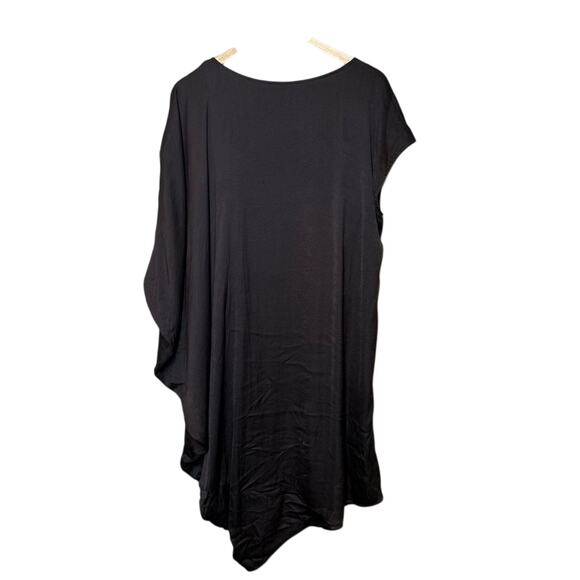 Helmut Lang Dress Asymmetrical Flowy Draped Scoop Neck Brown Women's Size 8 - Picture 2 of 7